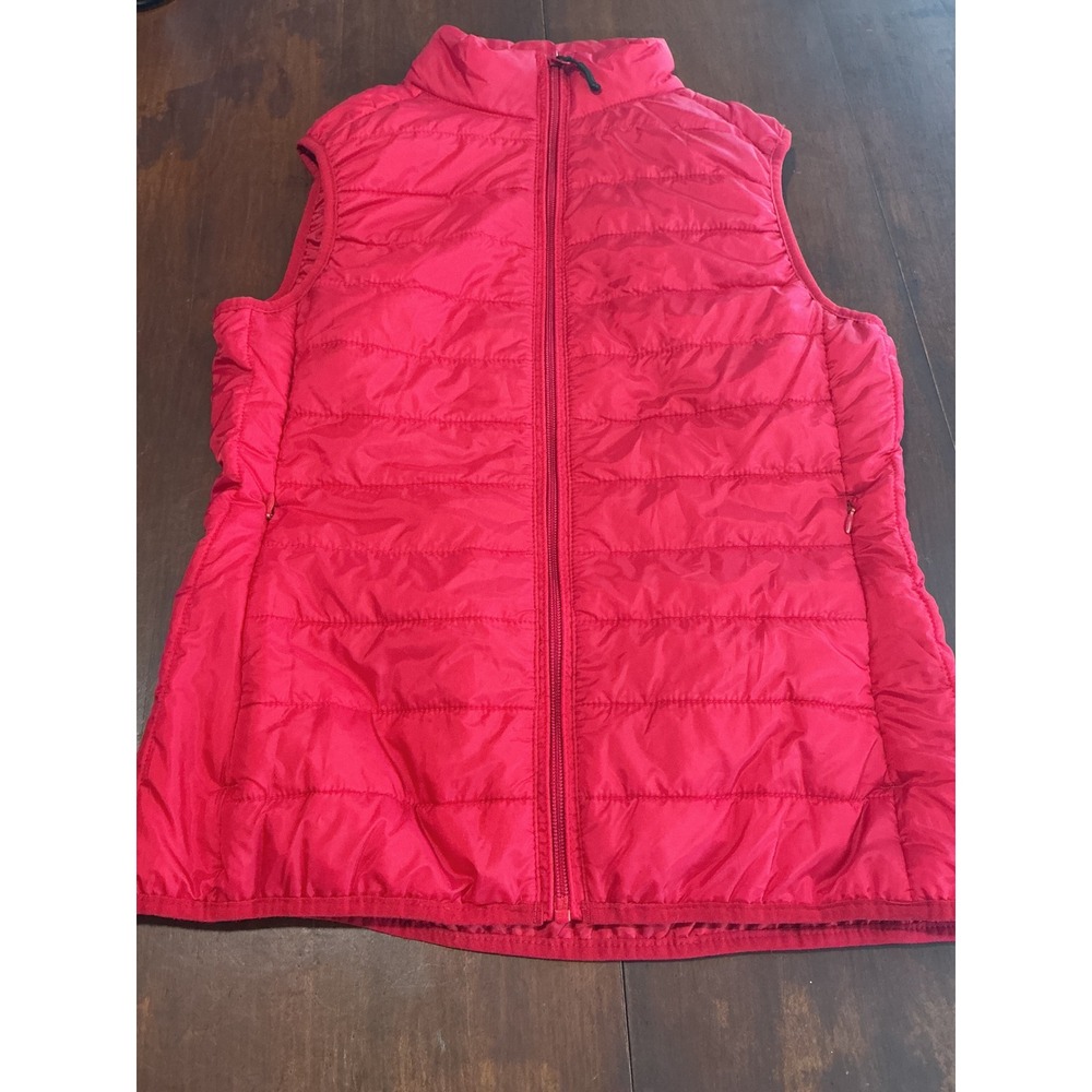 Core 365 Radiant Puffer Vest Red Full Zip Quilted Sleeveless Jacket CE702W XS